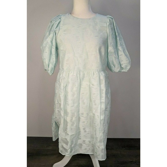 NWT Envii Ensophie Dress Size XS Women's Pastel Green Puffy Sleeves - Picture 1 of 10